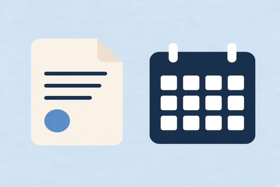 Abstract document and calendar